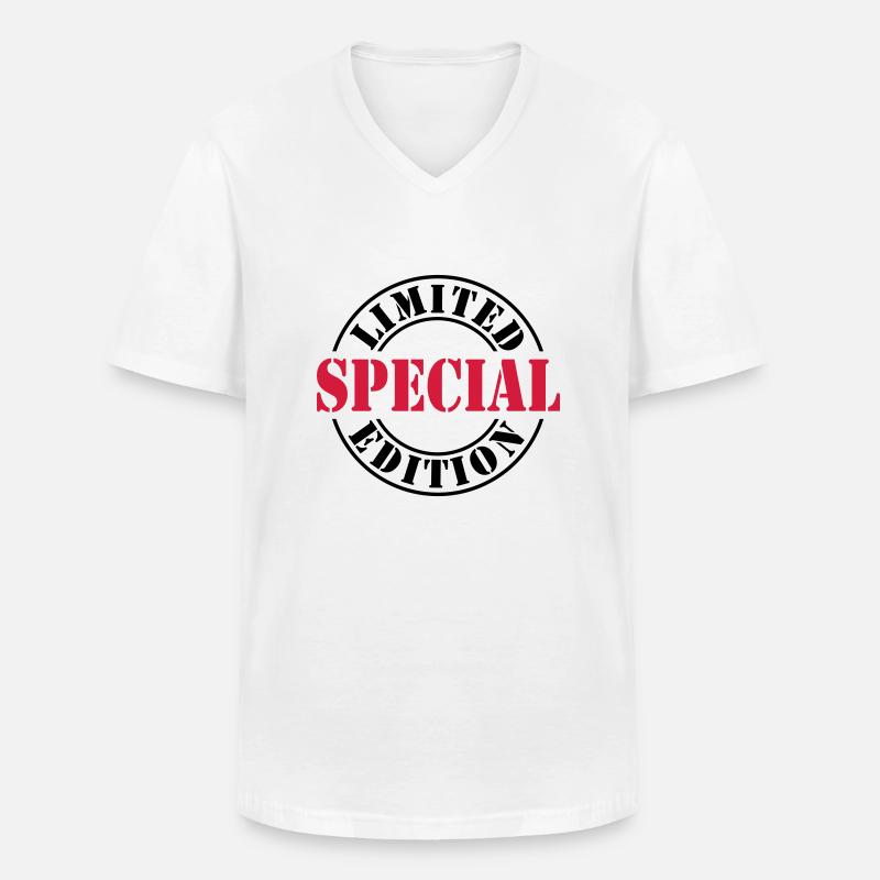 limited edition special 2ke - Männer-T-Shirt mit V-Ausschnitt - Weiß