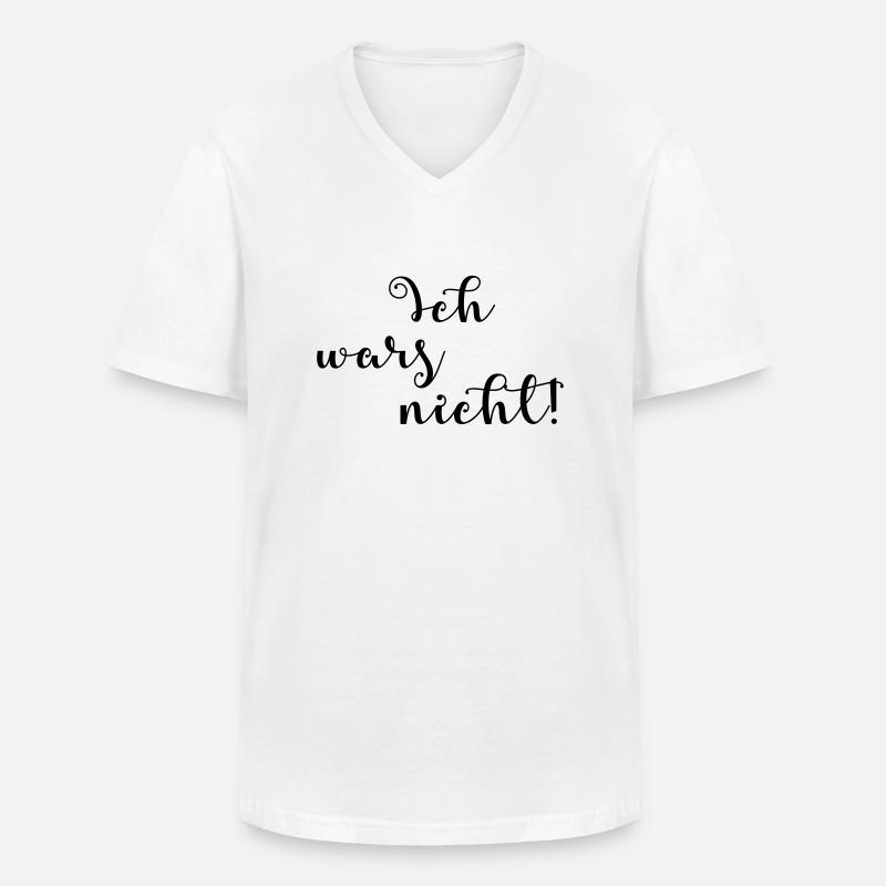 Ich wars nicht - Männer-T-Shirt mit V-Ausschnitt - Weiß