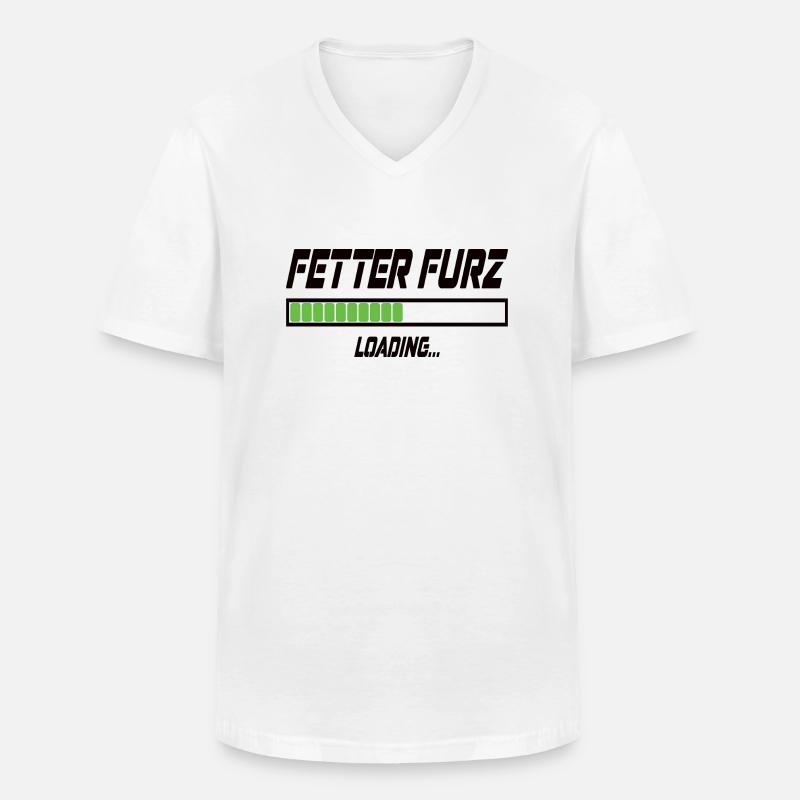 Fetter Furz Loading... - Männer-T-Shirt mit V-Ausschnitt - Weiß