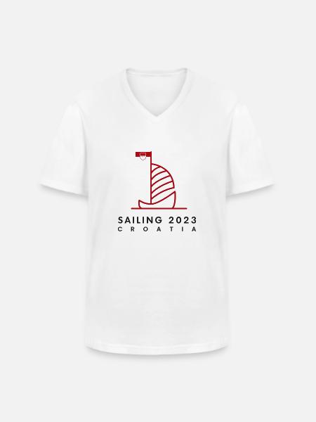 Sailing Croatia 2023 - Männer-T-Shirt mit V-Ausschnitt - Weiß