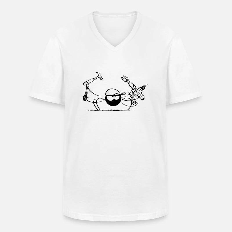 Beth die Spinne - Die DIY - Männer-T-Shirt mit V-Ausschnitt - Weiß
