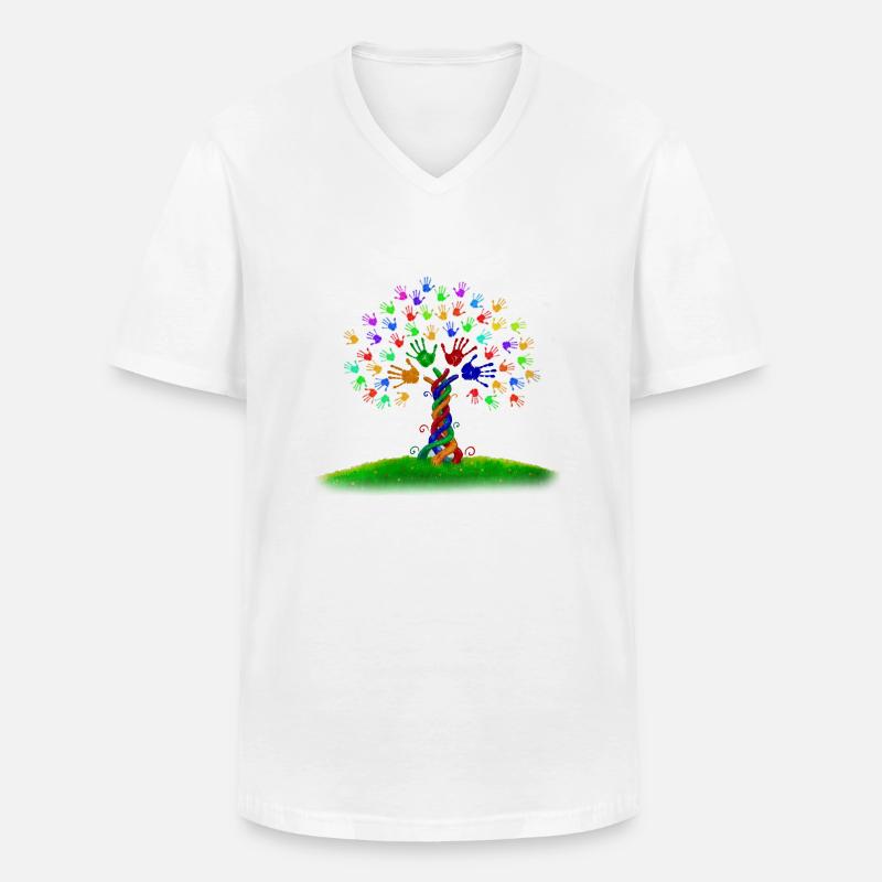 die lebendige Vielfalt - Männer-T-Shirt mit V-Ausschnitt - Weiß