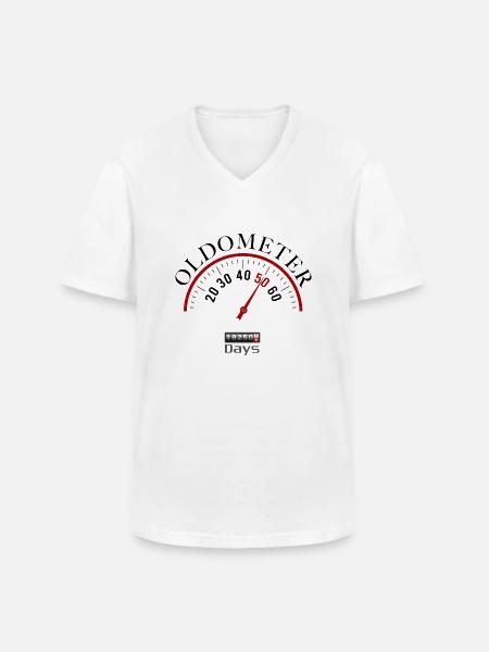 50th Birthday Oldometer - Men's V-Neck T-Shirt - white
