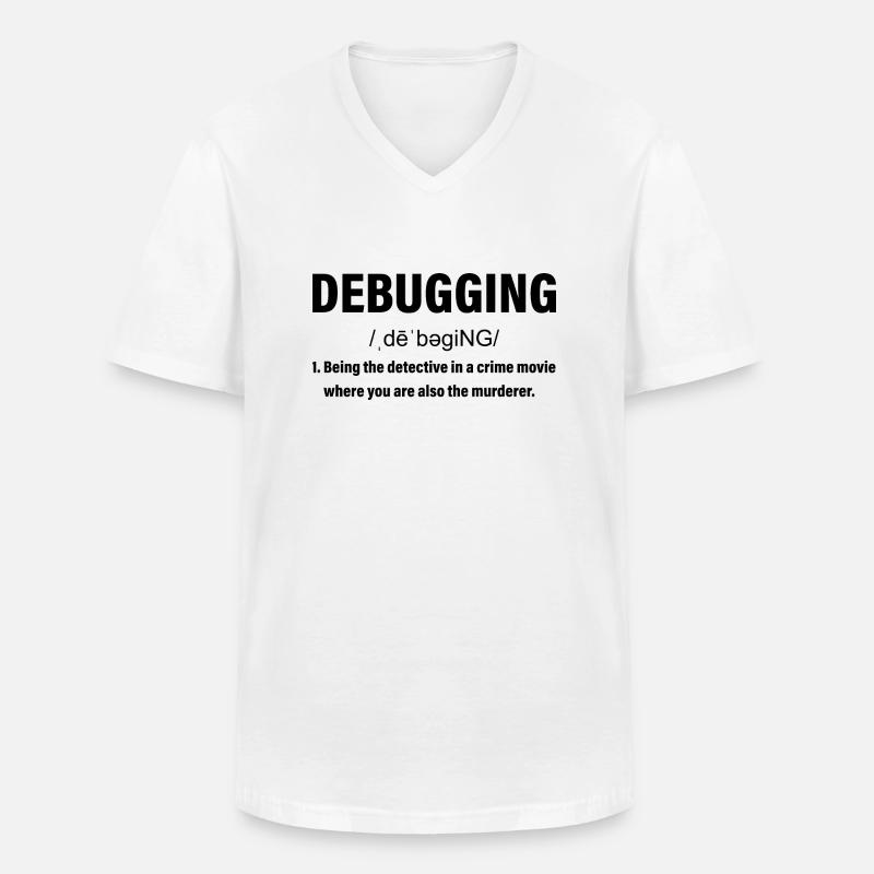 Programmieren - Männer-T-Shirt mit V-Ausschnitt - Weiß