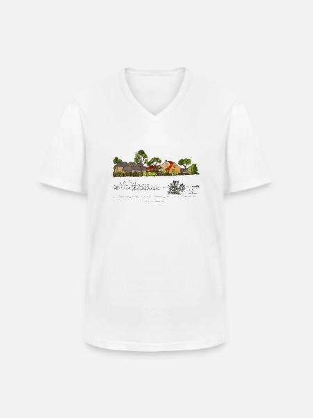 Ländliche Landschaft - Männer-T-Shirt mit V-Ausschnitt - Weiß