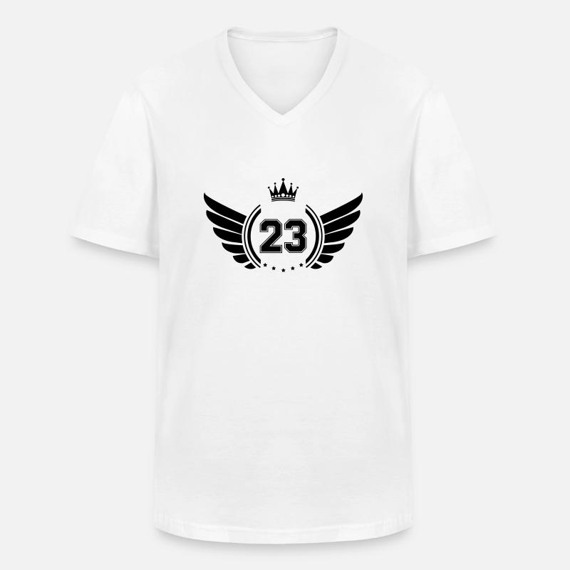 wappen 23 - Männer-T-Shirt mit V-Ausschnitt - Weiß