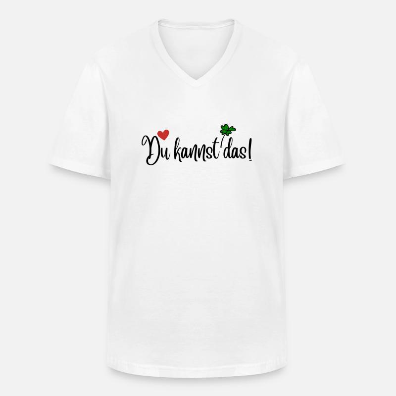 Du kannst das! - Männer-T-Shirt mit V-Ausschnitt - Weiß