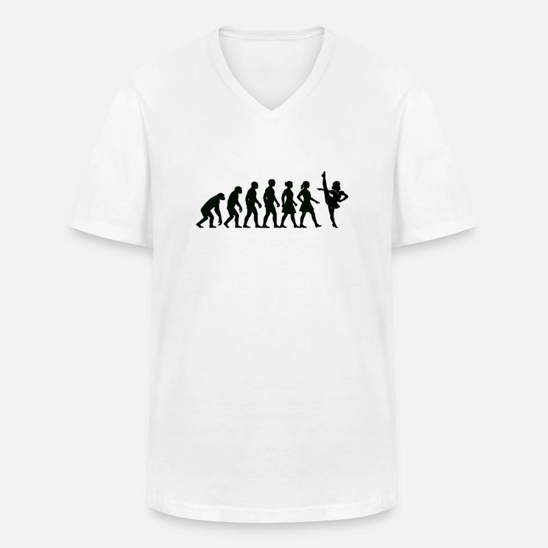 EVOLUTION SOLO MARICHEN solomariechen gardetanz - Männer-T-Shirt mit V-Ausschnitt - Weiß