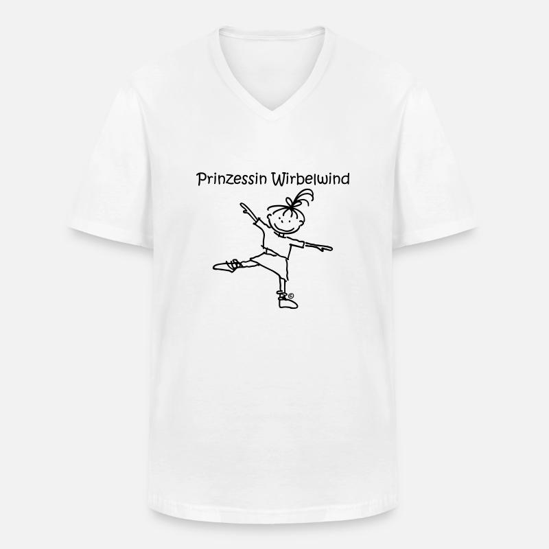 Prinzessin Wirbelwind - Männer-T-Shirt mit V-Ausschnitt - Weiß