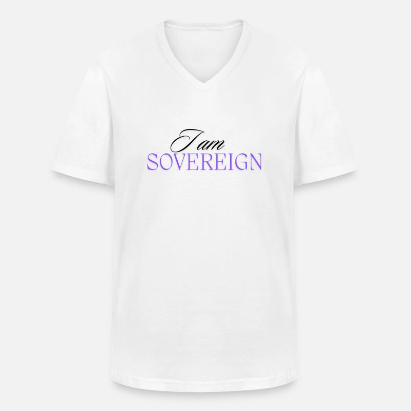 Ich bin souverän 3 - Männer-T-Shirt mit V-Ausschnitt - Weiß