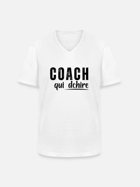 Coach Who - Men's V-Neck T-Shirt - white