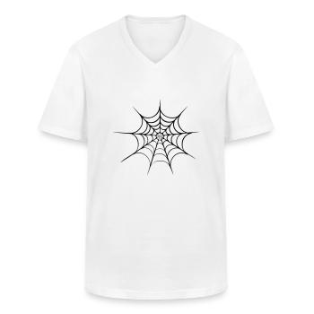spider web halloween - Männer-T-Shirt mit V-Ausschnitt - Weiß - Vorne - AI Model Male 185 light (185cm)
