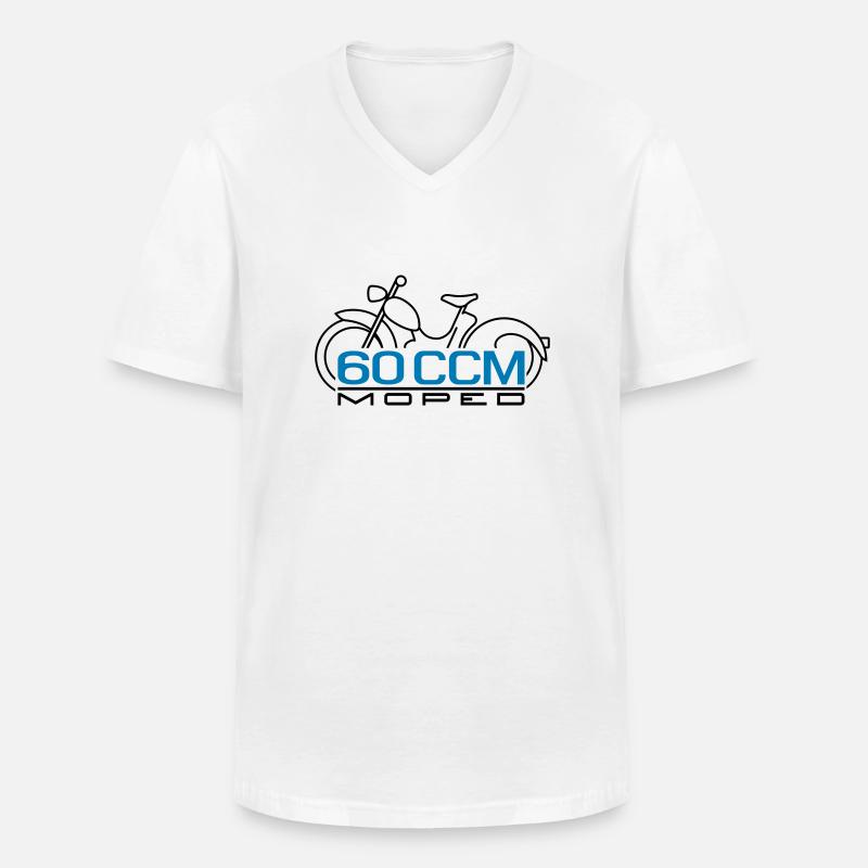 Moped SR2 60 ccm Emblem - Männer-T-Shirt mit V-Ausschnitt - Weiß