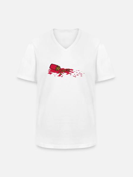 Tatort French fries - Men's V-Neck T-Shirt - white