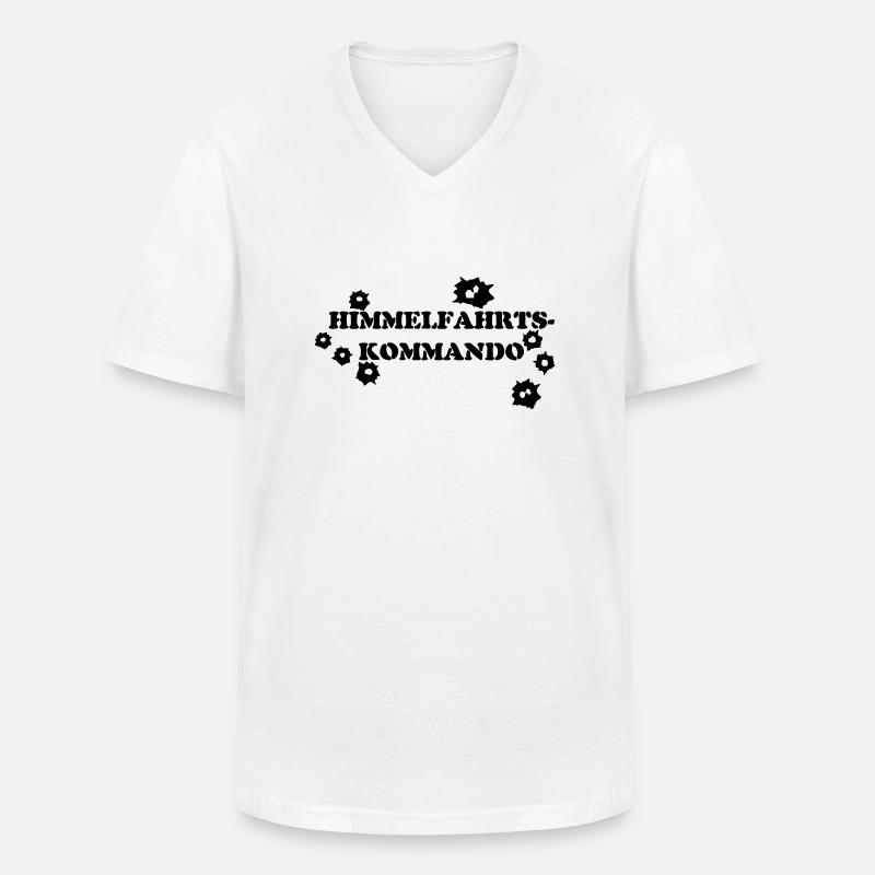 HIMMELFAHRTSKOMMANDO - Männer-T-Shirt mit V-Ausschnitt - Weiß