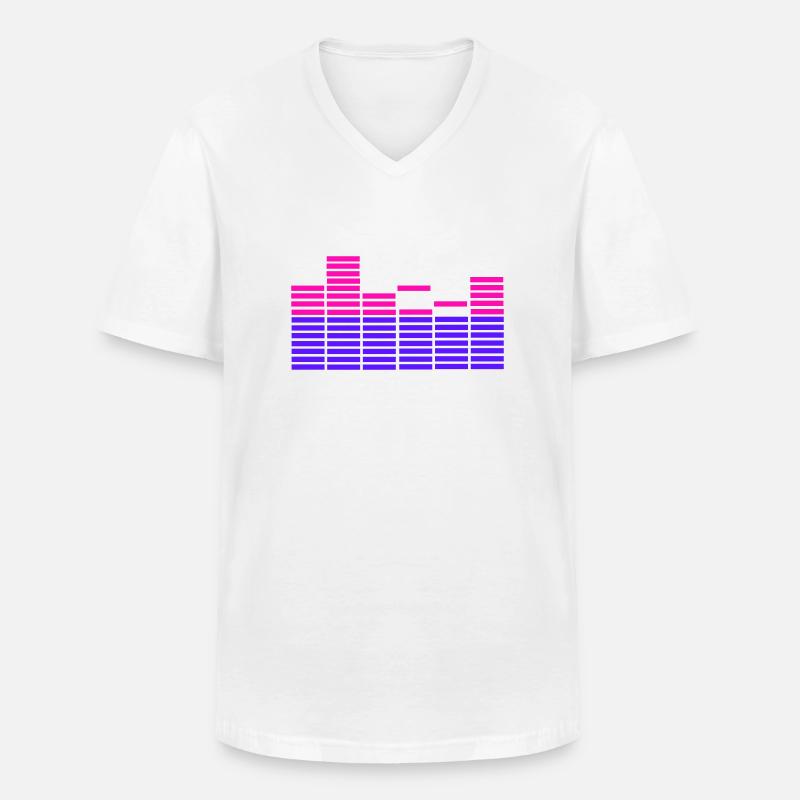 Equalizer - Musik - Männer-T-Shirt mit V-Ausschnitt - Weiß