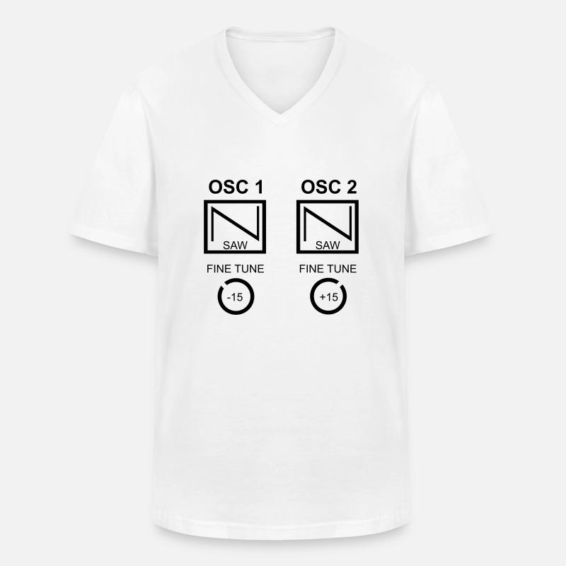 reese - Männer-T-Shirt mit V-Ausschnitt - Weiß