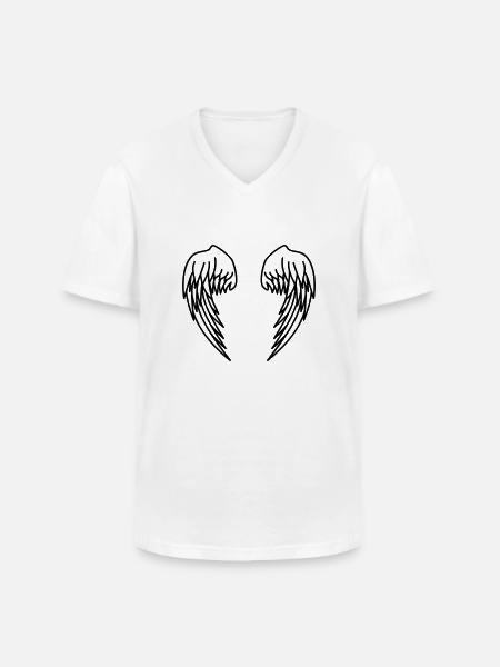 wing - Men's V-Neck T-Shirt - white