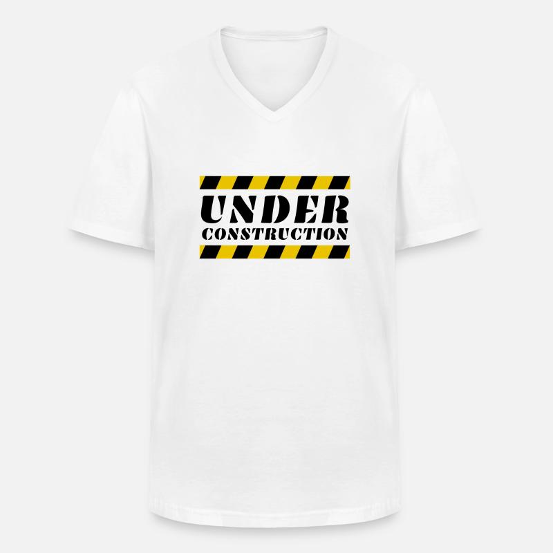 Under Construction - Männer-T-Shirt mit V-Ausschnitt - Weiß