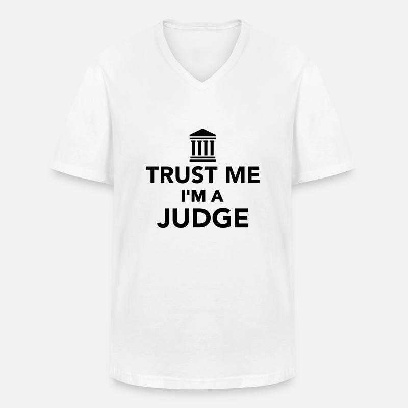 Richter - Männer-T-Shirt mit V-Ausschnitt - Weiß