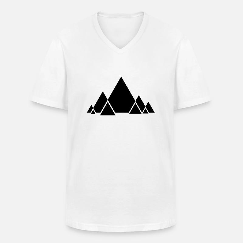 Triangle Style - Männer-T-Shirt mit V-Ausschnitt - Weiß