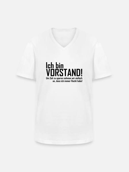 ich bin vorstand - Männer-T-Shirt mit V-Ausschnitt - Weiß