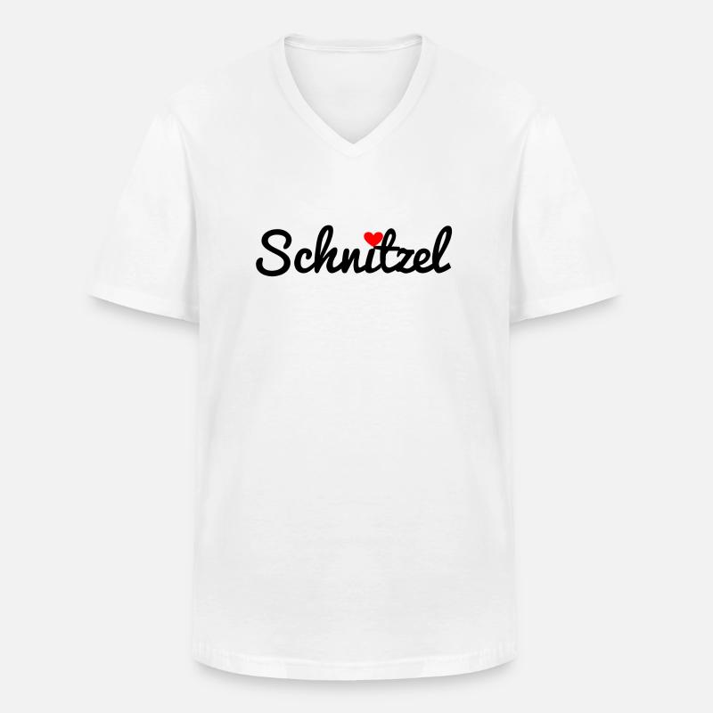 Schnitzel - Männer-T-Shirt mit V-Ausschnitt - Weiß
