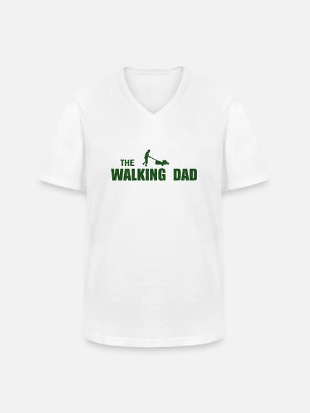 THE WALKING DAD - Männer-T-Shirt mit V-Ausschnitt - Weiß