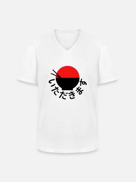 ñami ramen - Men's V-Neck T-Shirt - white