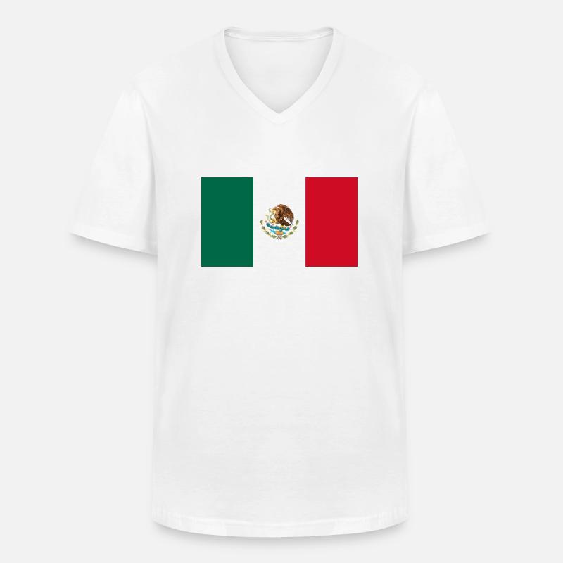 Mexico - Männer-T-Shirt mit V-Ausschnitt - Weiß