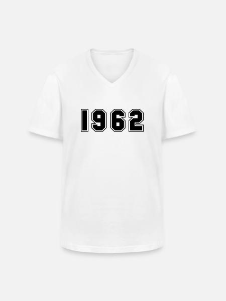 1962 - Men's V-Neck T-Shirt - white