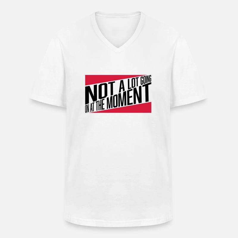 Not much going on - Männer-T-Shirt mit V-Ausschnitt - Weiß