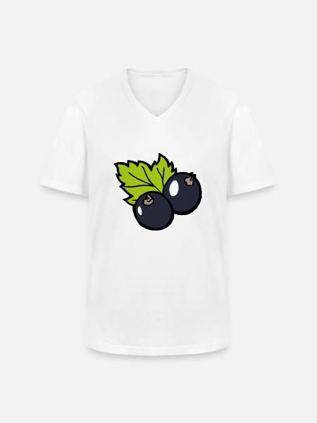 Cassis BlackCurrant Funny Gift Fruit - Men's V-Neck T-Shirt - white