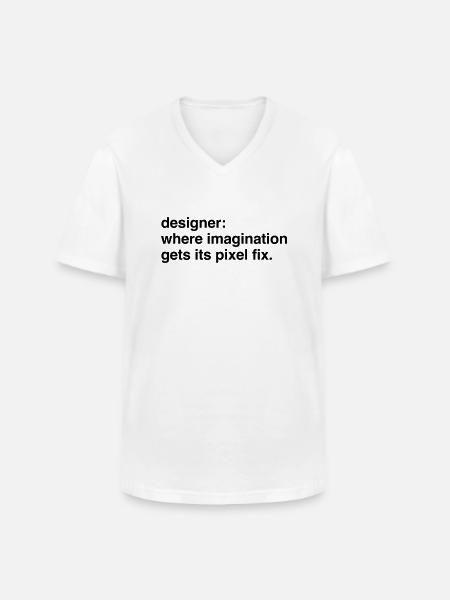 Designer Designerin Design 006 - Männer-T-Shirt mit V-Ausschnitt - Weiß
