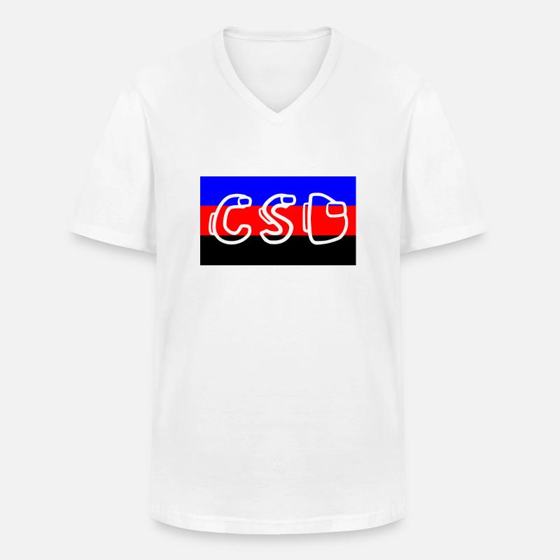 polyamor pride flag csd - Männer-T-Shirt mit V-Ausschnitt - Weiß