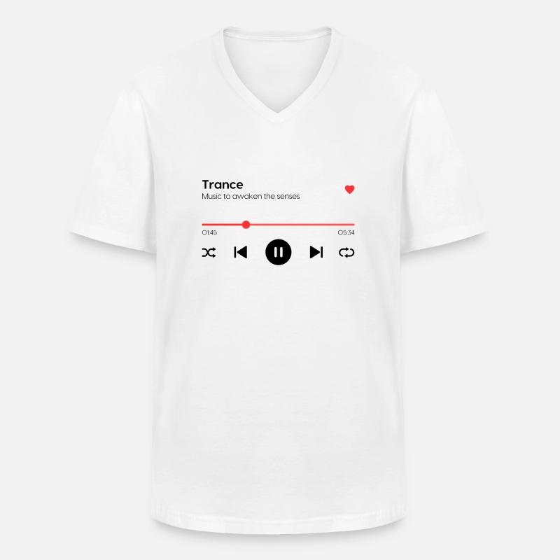 Trance - Männer-T-Shirt mit V-Ausschnitt - Weiß