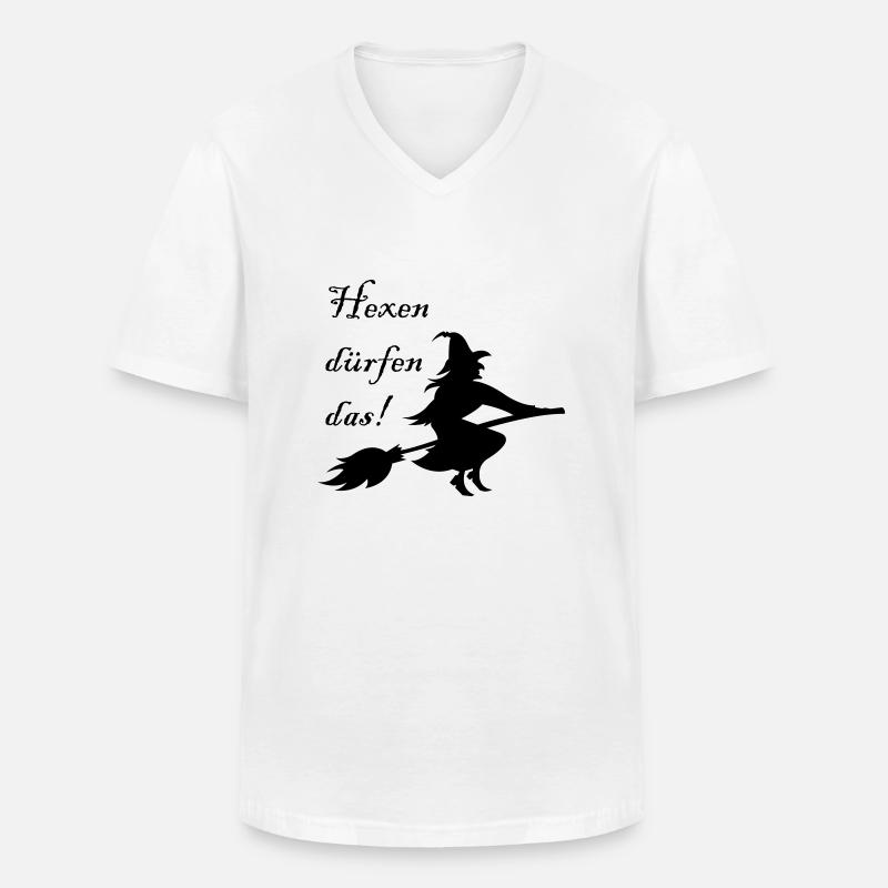 hexen dürfen das - Männer-T-Shirt mit V-Ausschnitt - Weiß