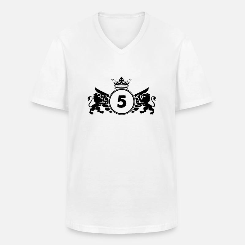 wappen 5 - Männer-T-Shirt mit V-Ausschnitt - Weiß