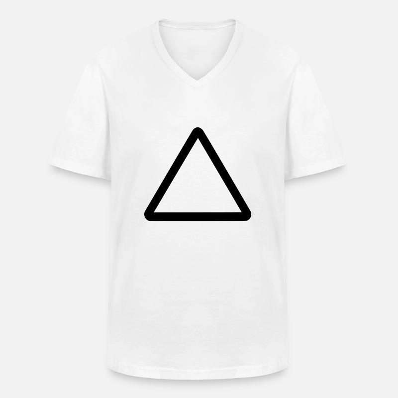 Dreieck - Männer-T-Shirt mit V-Ausschnitt - Weiß