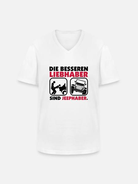 Ohne Worte. - Männer-T-Shirt mit V-Ausschnitt - Weiß