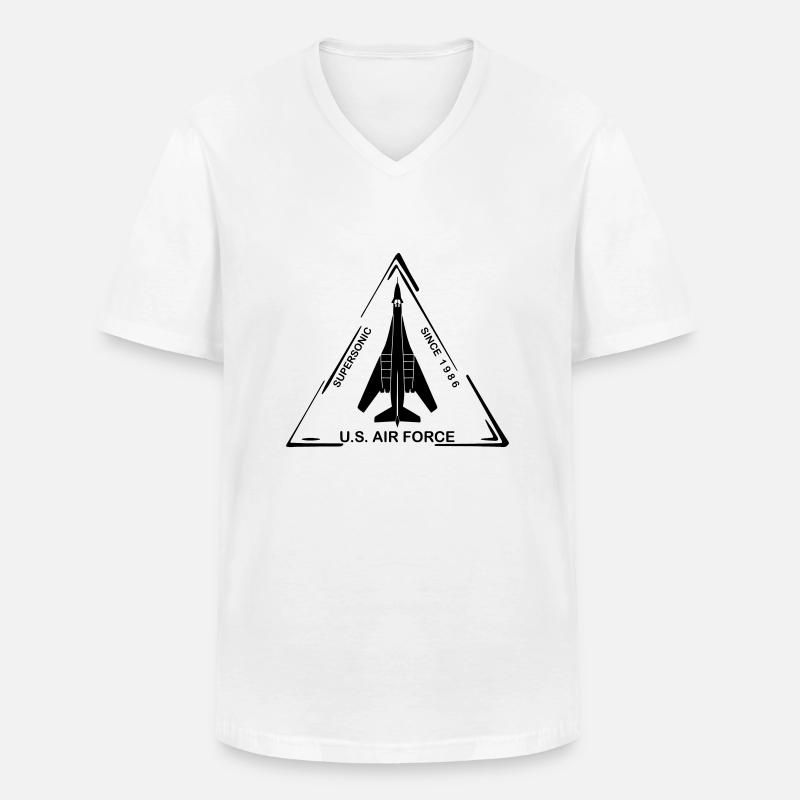 B1-B Lancer - Männer-T-Shirt mit V-Ausschnitt - Weiß