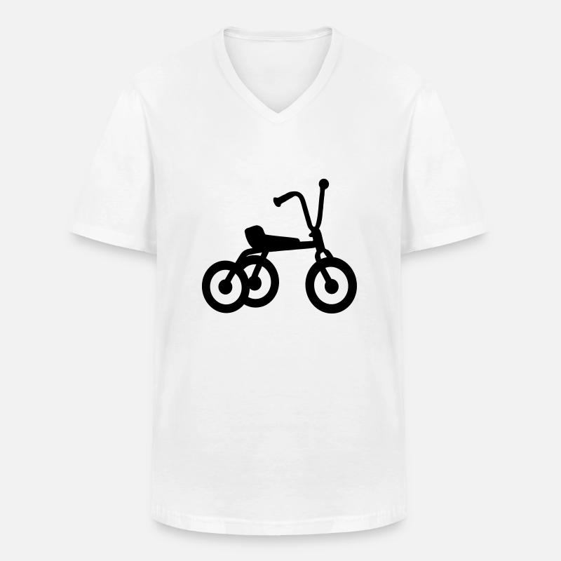 Dreirad Kind - Männer-T-Shirt mit V-Ausschnitt - Weiß