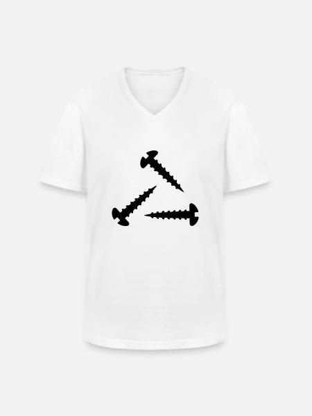 Vis - T-shirt col V Homme - blanc