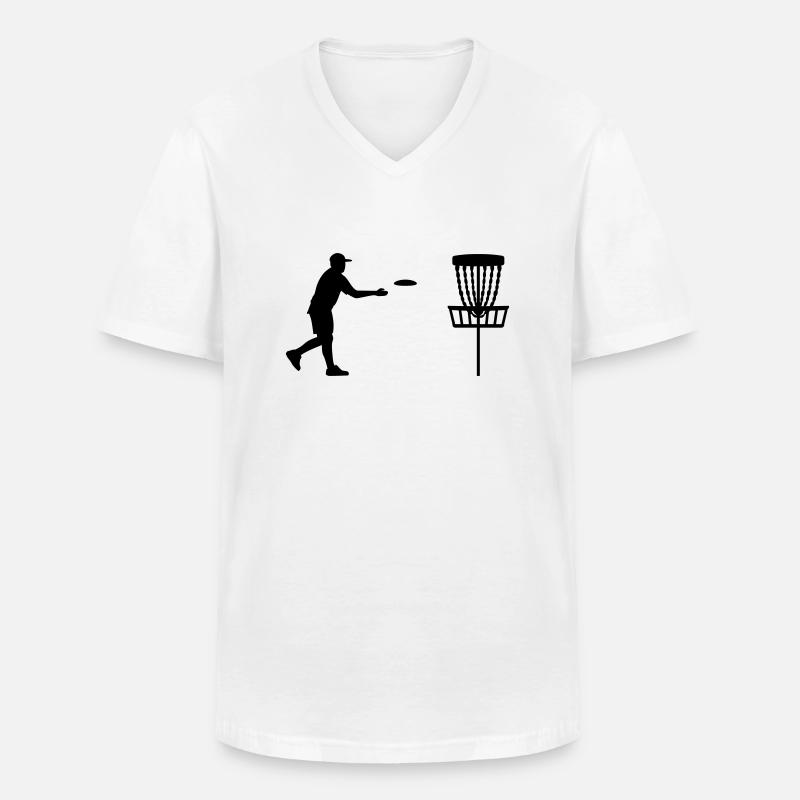 Disc golf - Männer-T-Shirt mit V-Ausschnitt - Weiß