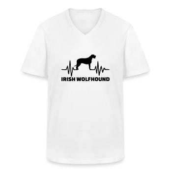 Irischer Wolfshund - Männer-T-Shirt mit V-Ausschnitt - Weiß - Vorne - AI Model Male 185 light (185cm)