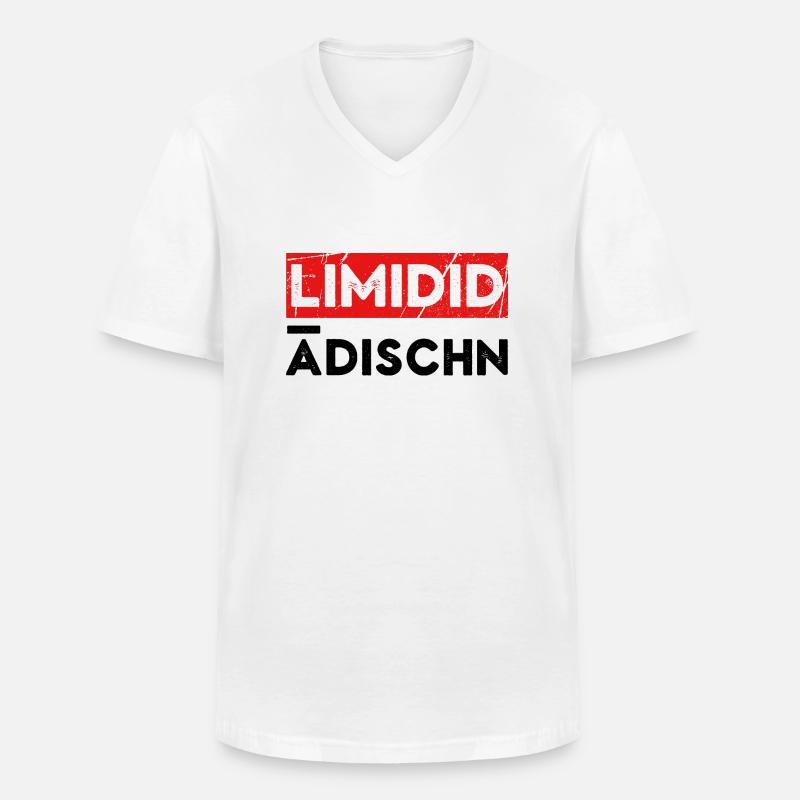 Limidid Ädischn - Männer-T-Shirt mit V-Ausschnitt - Weiß