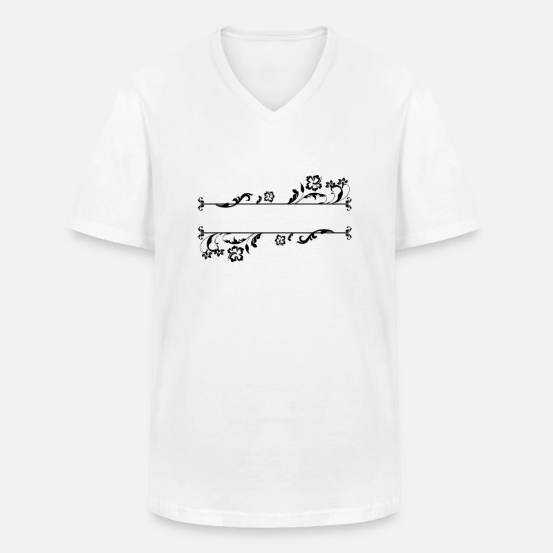 Namen oder Zahlen - Männer-T-Shirt mit V-Ausschnitt - Weiß