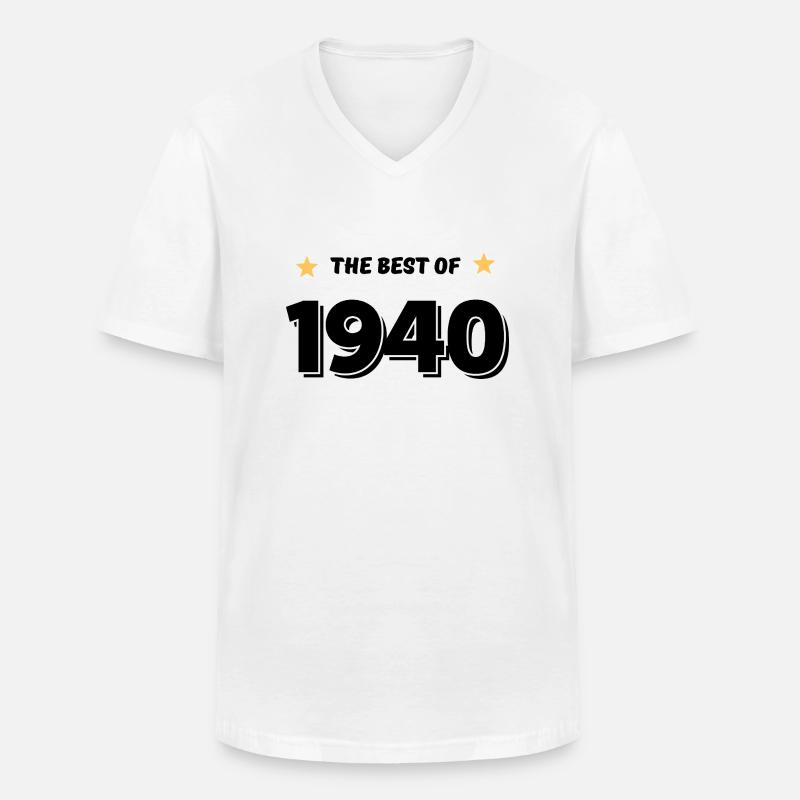 Das Beste von 1940 - Männer-T-Shirt mit V-Ausschnitt - Weiß