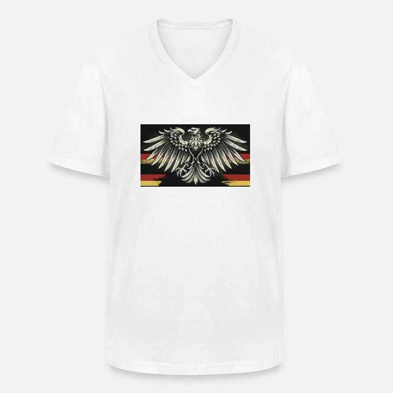 German Eagle zäh - Männer-T-Shirt mit V-Ausschnitt - Weiß