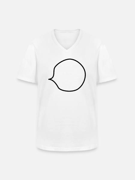 Sprechblase für eigenen Text - Männer-T-Shirt mit V-Ausschnitt - Weiß
